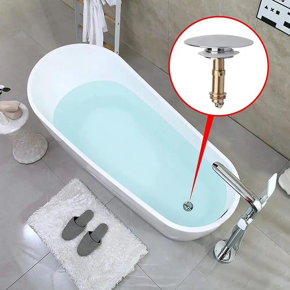 Universal Wash Basin Bounce Drain Filter Push Up and Accessories Lavatory Kitchen Bathroom Down Bathtub Core Q3I5