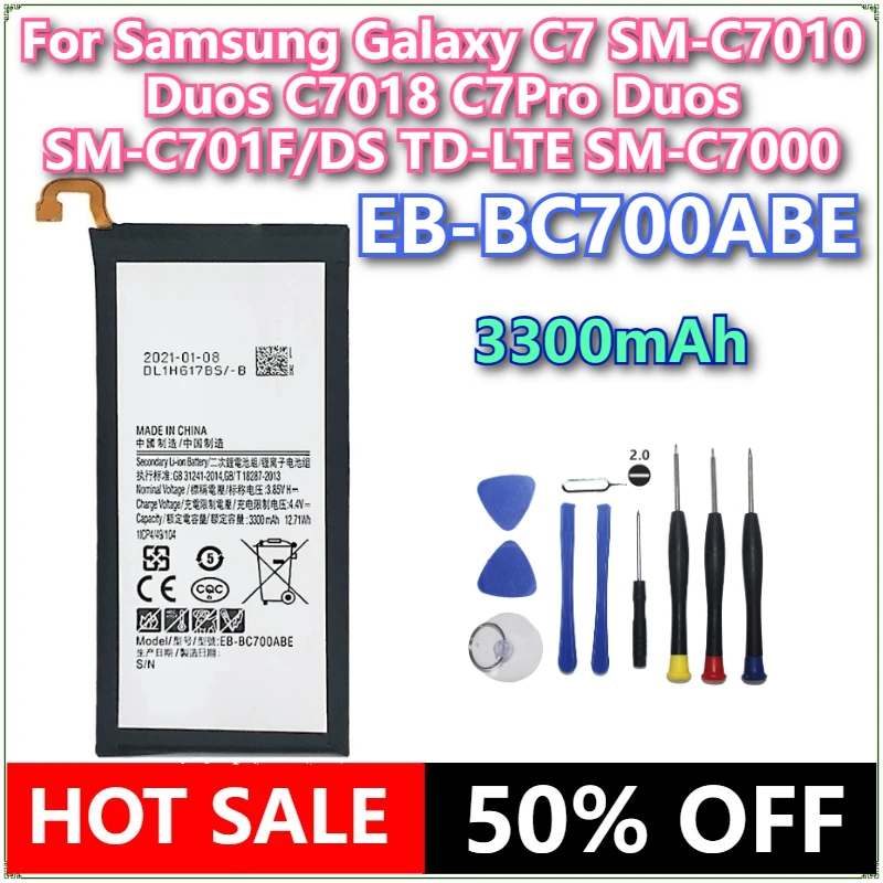 

Brand New EB-BC700ABE 3300mAh High Quality Mobile Phone Replacement Battery For Samsung Galaxy C7 C7 2016 C7000 SM-C7000 + tools