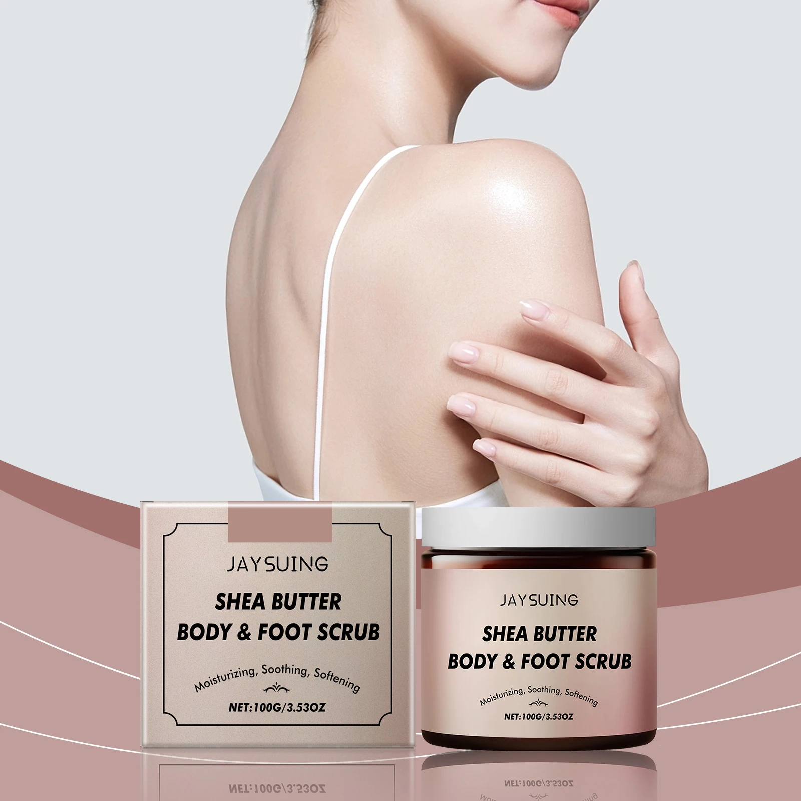 

Shea Butter Body Care Scrub Gentle Softening Keratin Reduce Skin Roughness Nourishment Improve Skin Texture Exfoliating Scrub