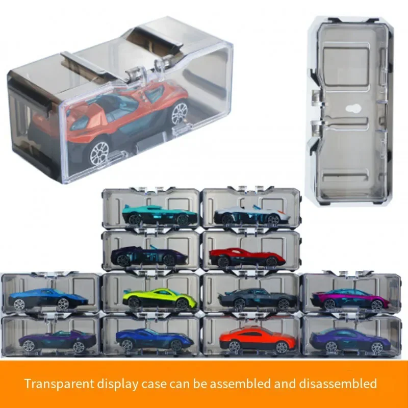 1:64 Bulk alloy car simulation Sports car model sliding children's toy decoration blocks transparent display box