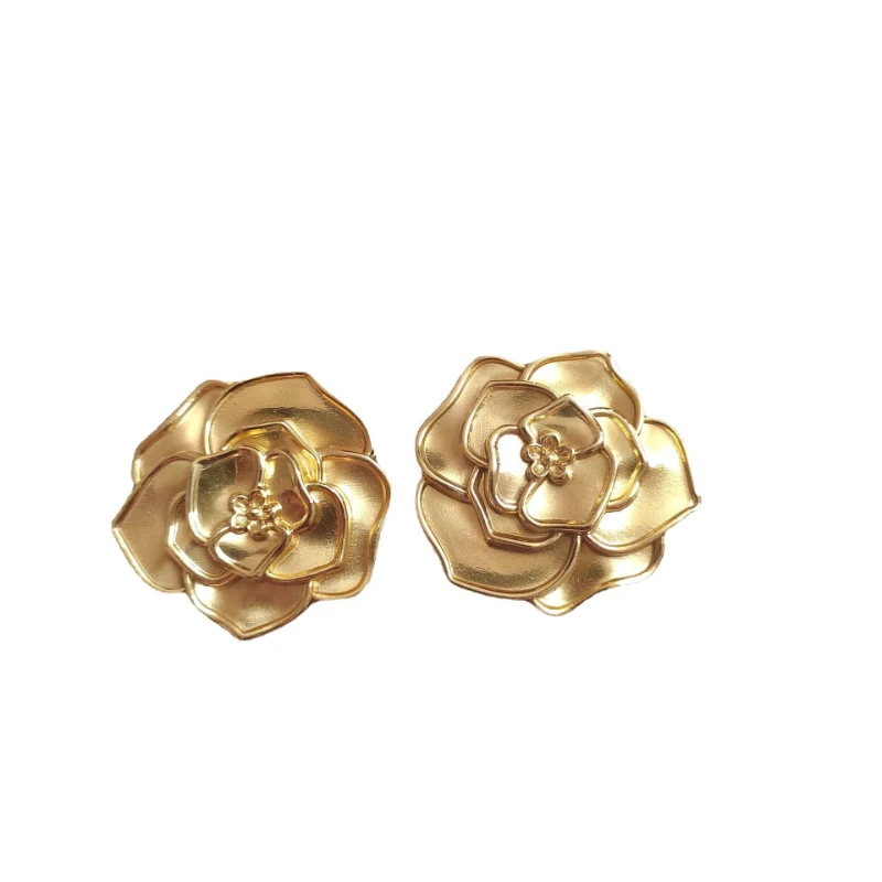 

Brass Furniture Golden Camellia Handles Cute Decorative Drawers Knobs Cabinet Doors Wardrobes Cabinet Handles