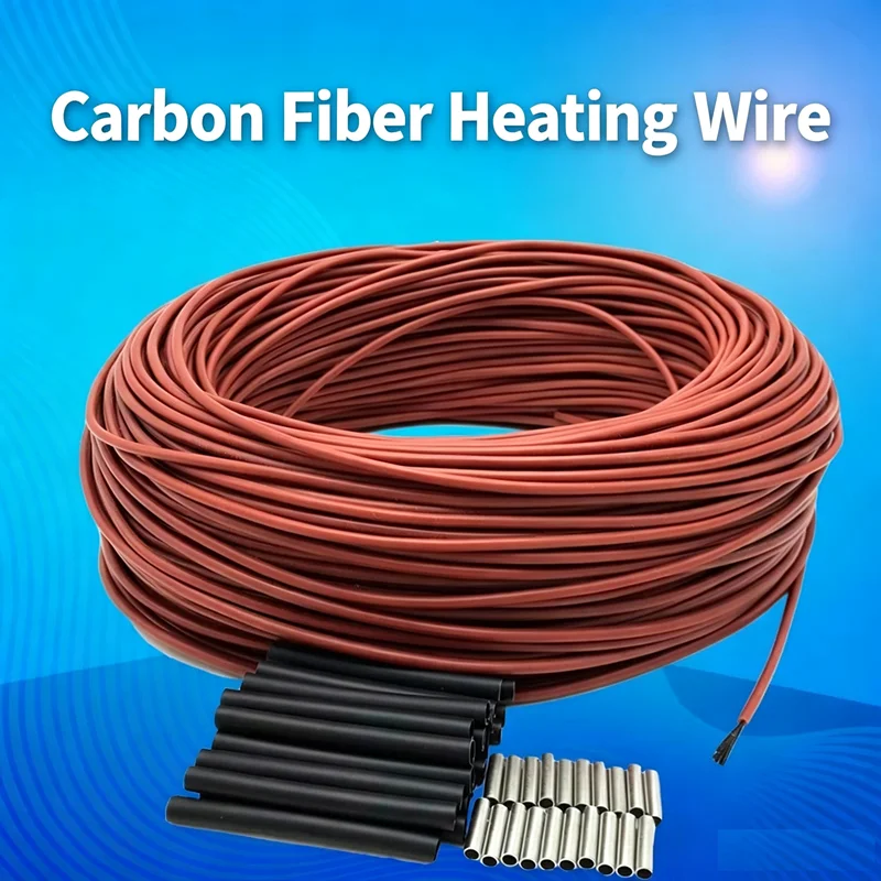 10m to 100m 12K 33ohm Infrared Carbon Heating Cable Electric Warm Floor Heating Wire