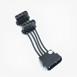 Desktop Computer ATX Power Supply Cable D 4Pin IDE Molex 1 to 2 Splitter 2-Port Male Female Short Cord 18AWG