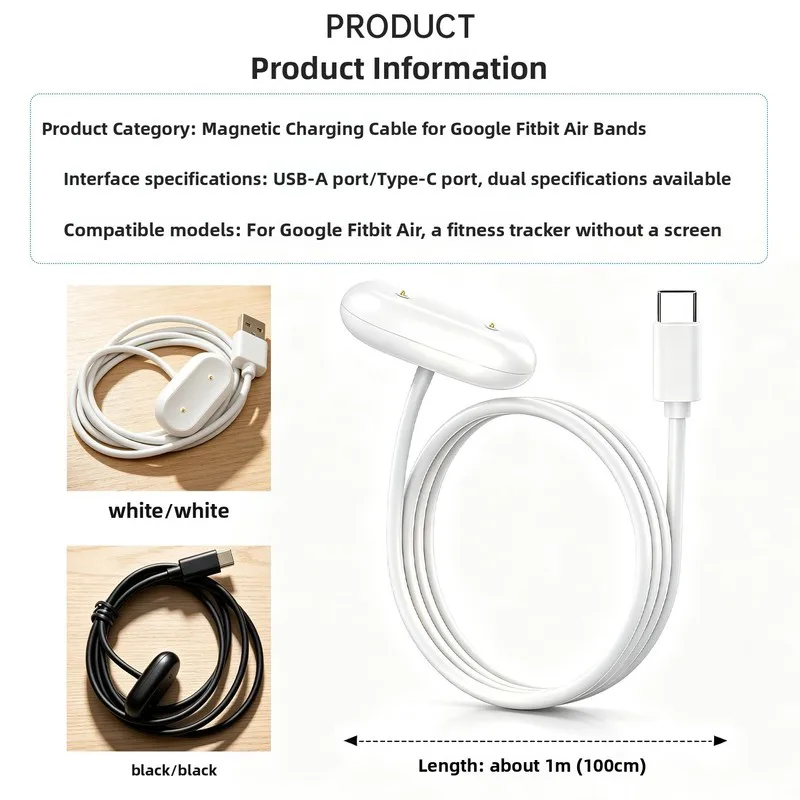 Applicable To Google Google Fitbit Air Charging Cable Google FitbitAir Wristband Magnetic Charging Dock
