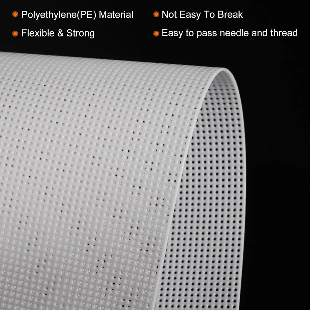 

DIY Crafting 14CT Bag Mesh Grid Plastic 28x21CM Bag Sheets White Black Bag Rug Acrylic Yarn Crafting Knit