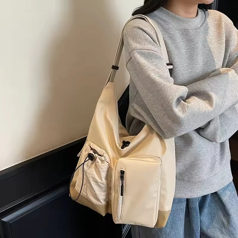 

NEW Casual Canvas Crossbody Bag Women's Large Capaci Lightweight oulder Bag Commuter Tote Bag Multi-ket Trendy Bag