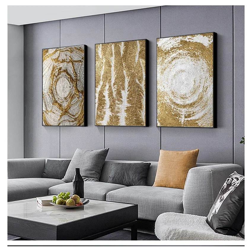 Wall Art Print Canvas Painting Wall Decor Posters And Prints For Living Room Decoration Laeacco Gold-smelting Art Pictures