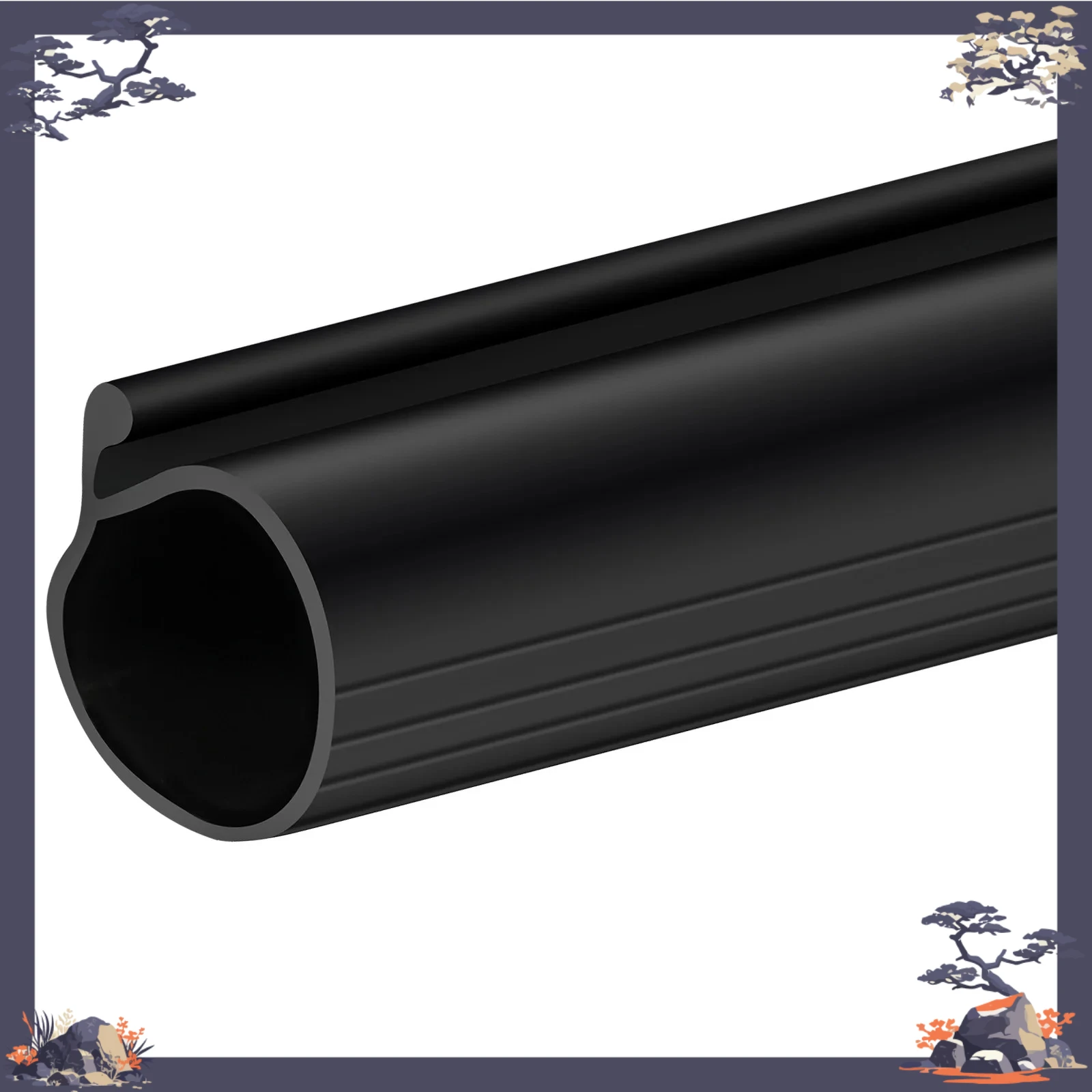 1pc 3/5/6m Uxcell Garage Door Bottom Seals Rubber Weather Stripping Seal Strip Replacement P-Bulb Weatherproof Stripping Sealing