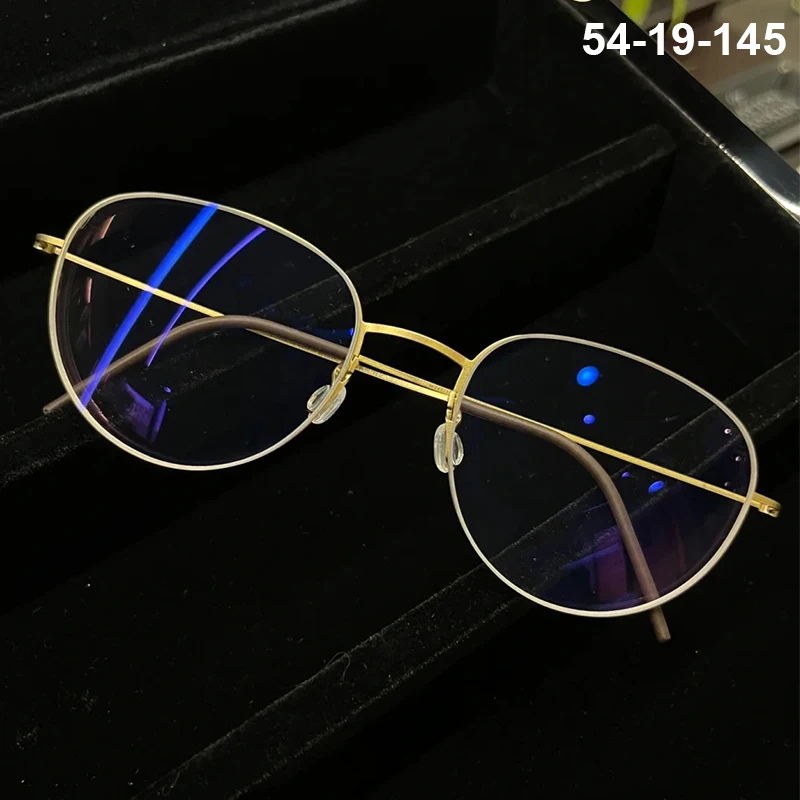 

Denmark Oval Pure Titanium Men Glasses Frame Screwless Ultralight Fashion Women Thin Rim Eyeglasses Fashion Brand Design Eyewear