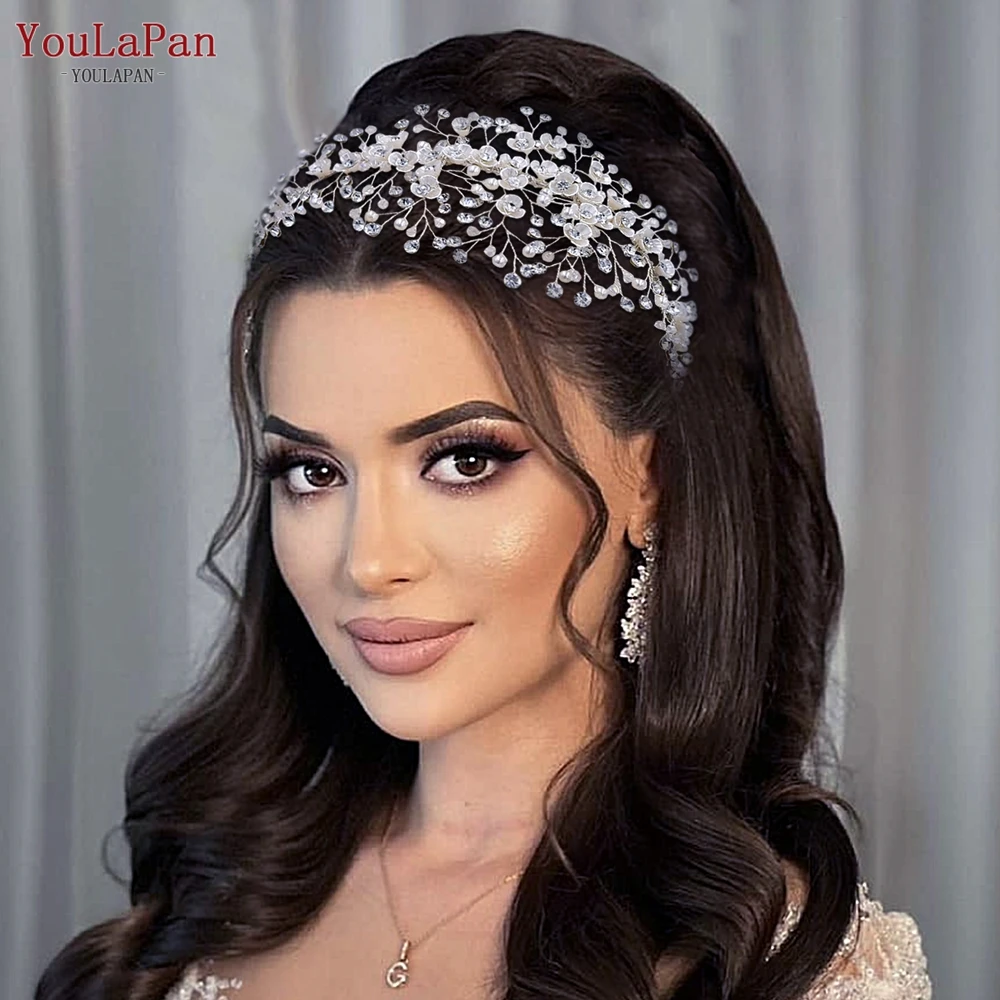 YouLaPan Rhinestone Handmade Bridal Hair Comb Bridesmaid Wedding Hair Accessories Women Exquisite Headband Party Headwear HP571