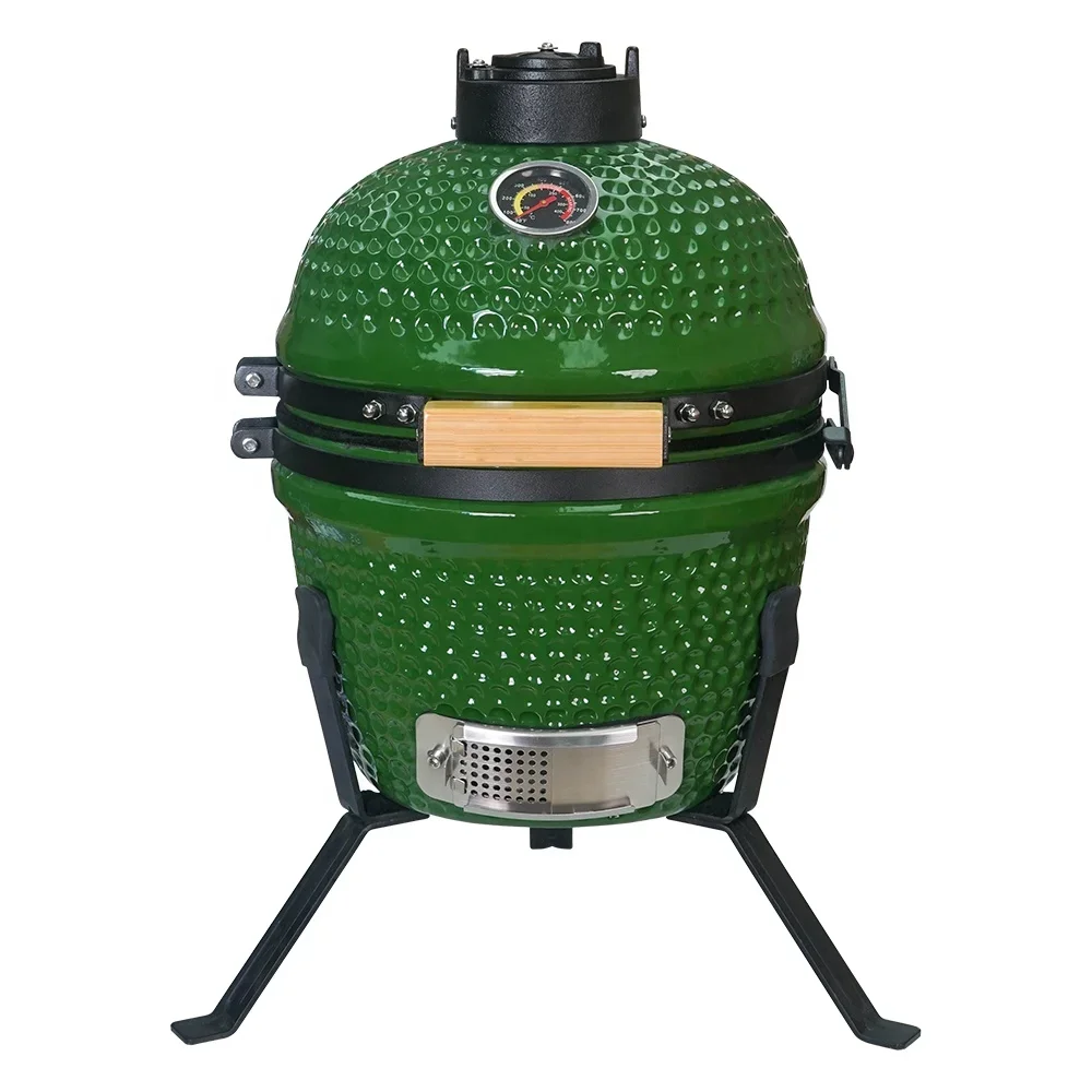 Green Grill Oven Turkish Bbq Grill Egg Bbq Ceramic Kamado 13 Inch Mini Portable Grill