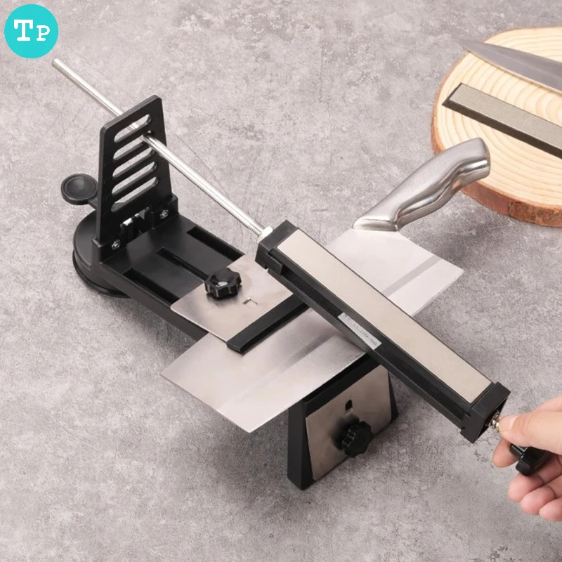 

T Household Fixed Angle Knife Sharpener Aluminum Alloy Kitchen Gadgets Tools for Grinding Scissors Sharpening Saw Grindstone