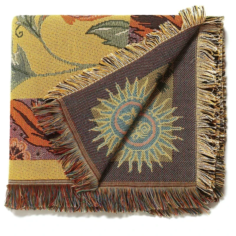 Multifunctional blankets, suitable for outdoor camping, tablecloths, picnics, blankets for sofas, bohemian woolen tapestries