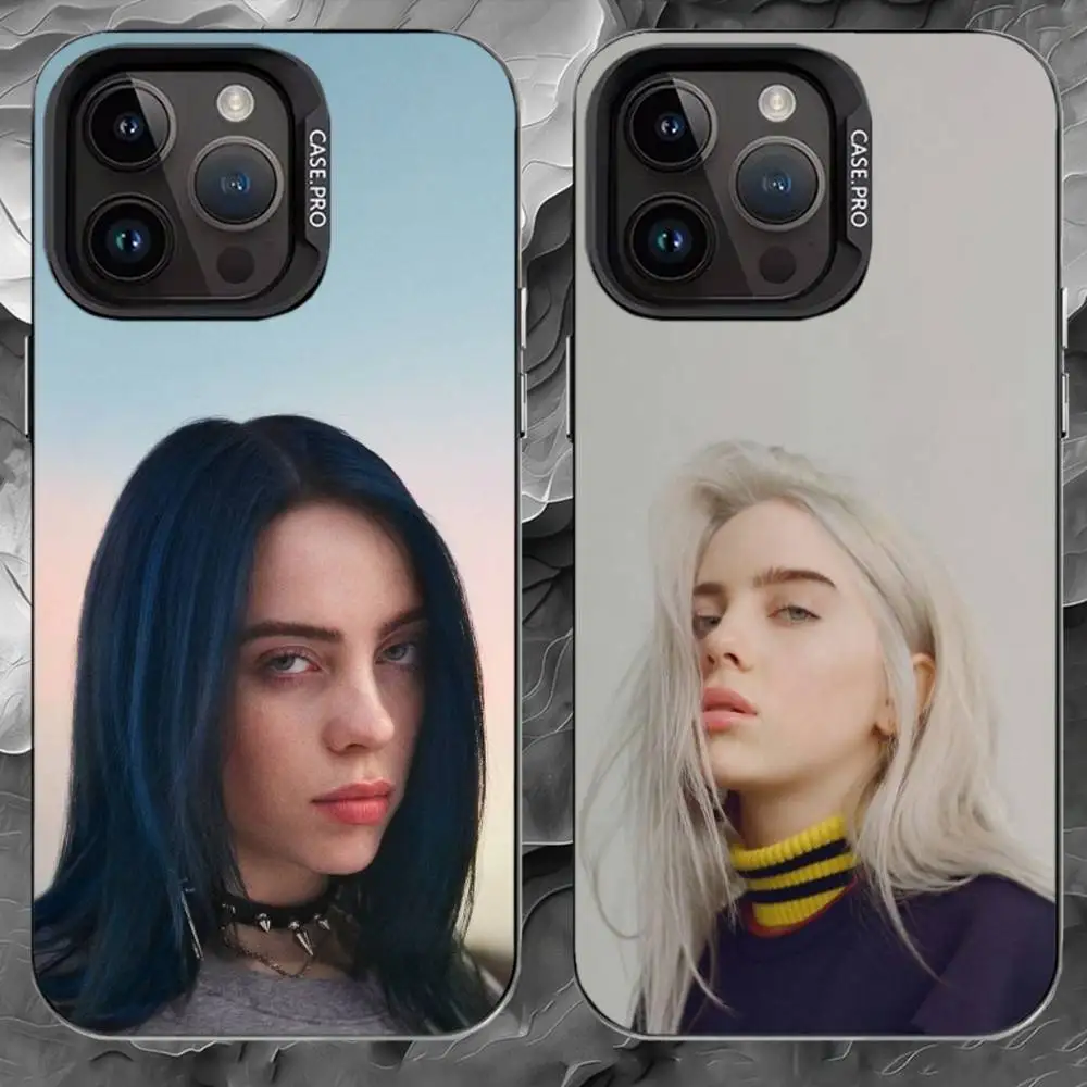 

Billie Eilish Phone Case For iPhone 17 16 15 14 13 12 11 Pro Max Plus Silver Matte Black Cover