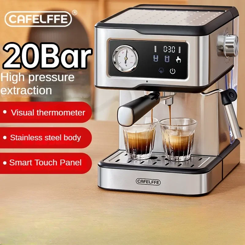 Espresso Coffee Machine Semi-automatic Small Household Coffee Machine Smart Touch Panel Is Easy To Use Milk Coffee Machine