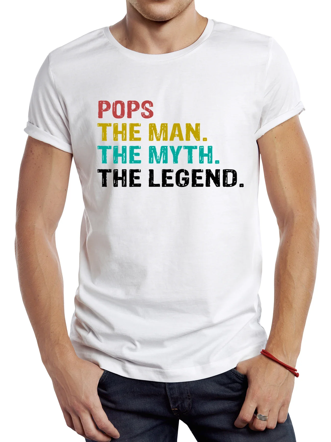 The Legend-camisetas informales de tela para hombre, camisa Hipster con letras Retro, para el Día del Padre, ropa de verano