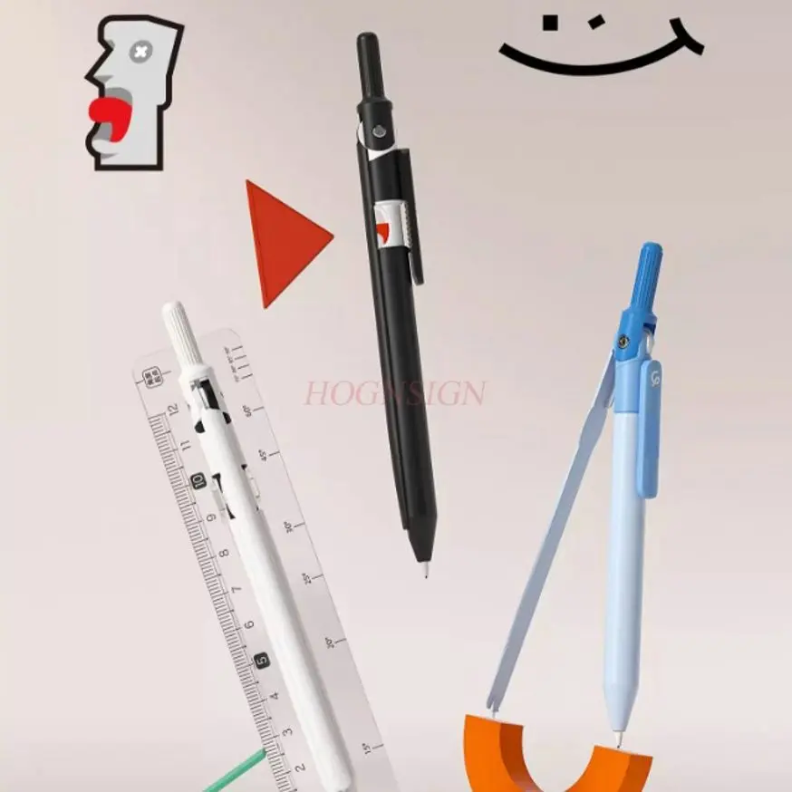 3pcs/set Compass Pen Set Compass Exam Drawing Stationery Multi functional Compass