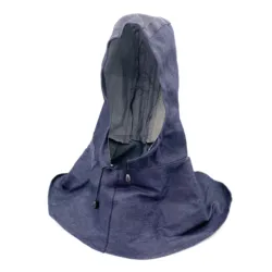 Blue Denim Fabric Welding Hood Welding Caps Hats Flame Retardant Helmet Hat Welding Neck Protection for Welder Safety Cover