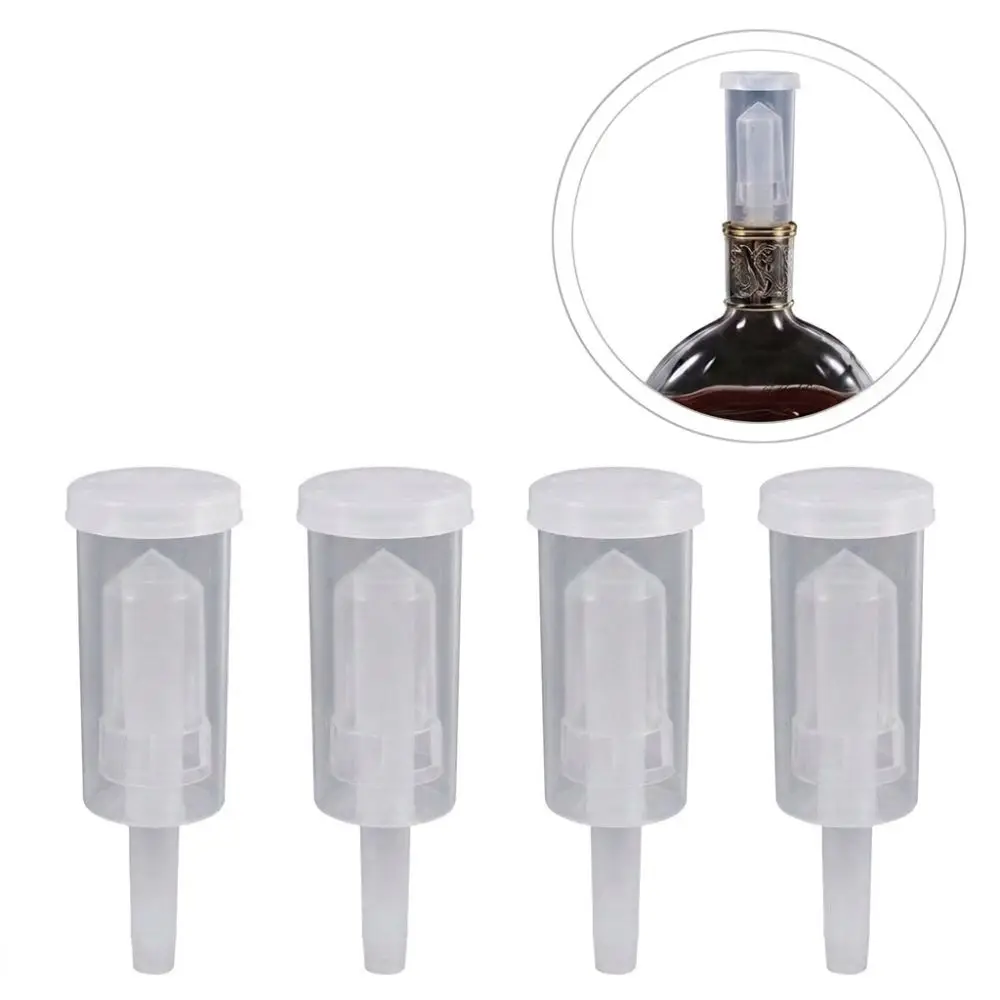 4pcs Water Sealed Design One Way Exhaust Valve Fits Standard Stoppers Twin Bubble Grommet Wine Fermentation Airlock Cap Included