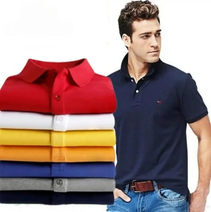 Polo décontracté de luxe pour homme à manches courtes avec broderie motif animal, en coton doux, pour le quotidien, le bureau ou les activités de plein air