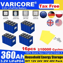16pcs 3.2v 360Ah 320Ah 340Ah280Ah 105Ah Lifepo4 Rechargeable Battery Lithium Iron Phosphate Solar 12v 24v 36v Cell Tax Free