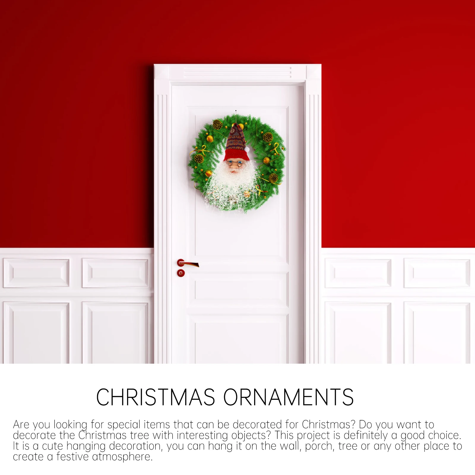 

2 Pcs Santa Claus Ornaments Xmas Pendants Party Favor Christmas Decorations for Home Hanging Cloth