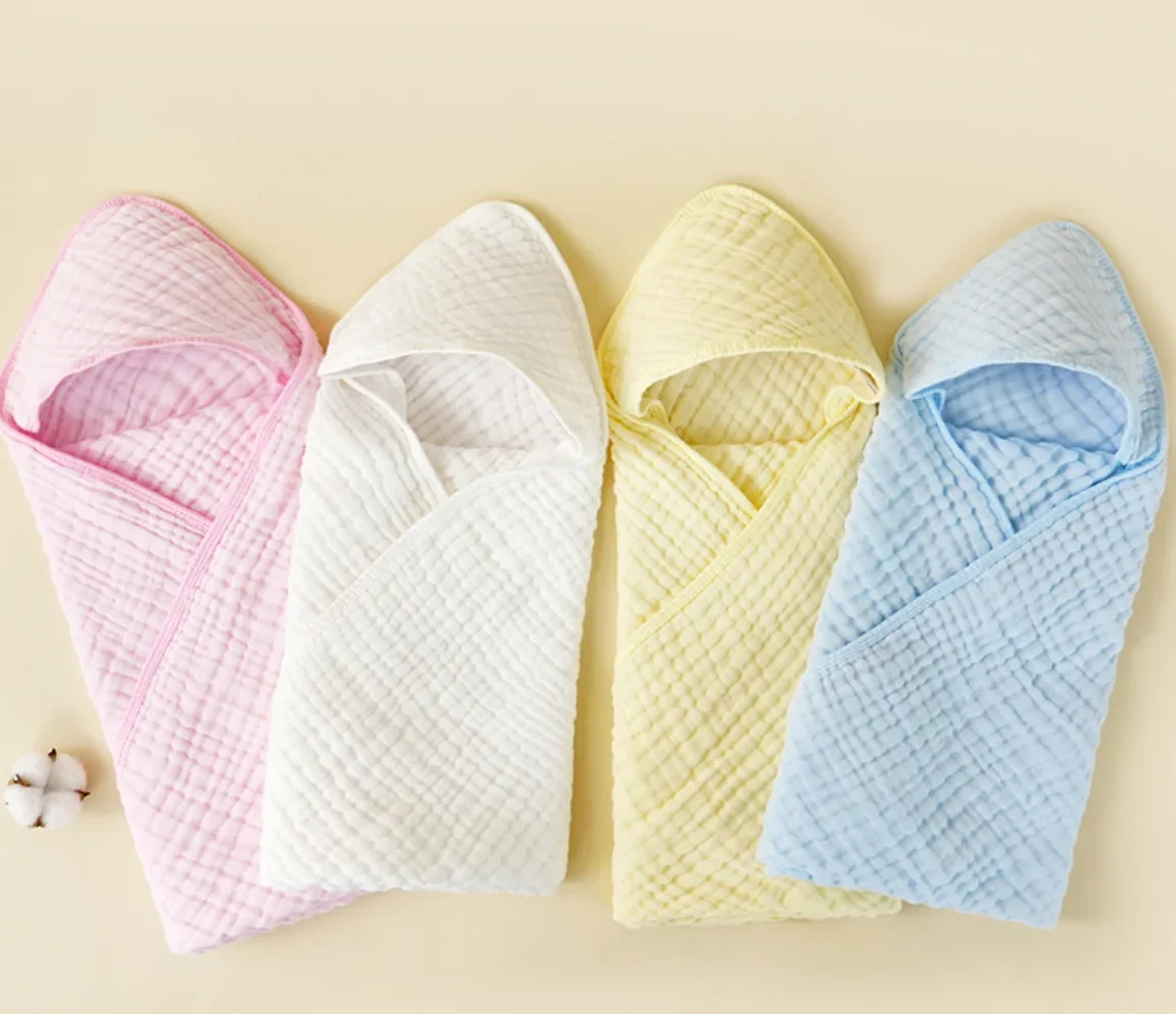 

Детское одеяло с капюшоном для новорожденных, муслиновые детские пеленальные одеяла, хлопковое мягкое детское одеяло для кроватки, детское банное полотенце