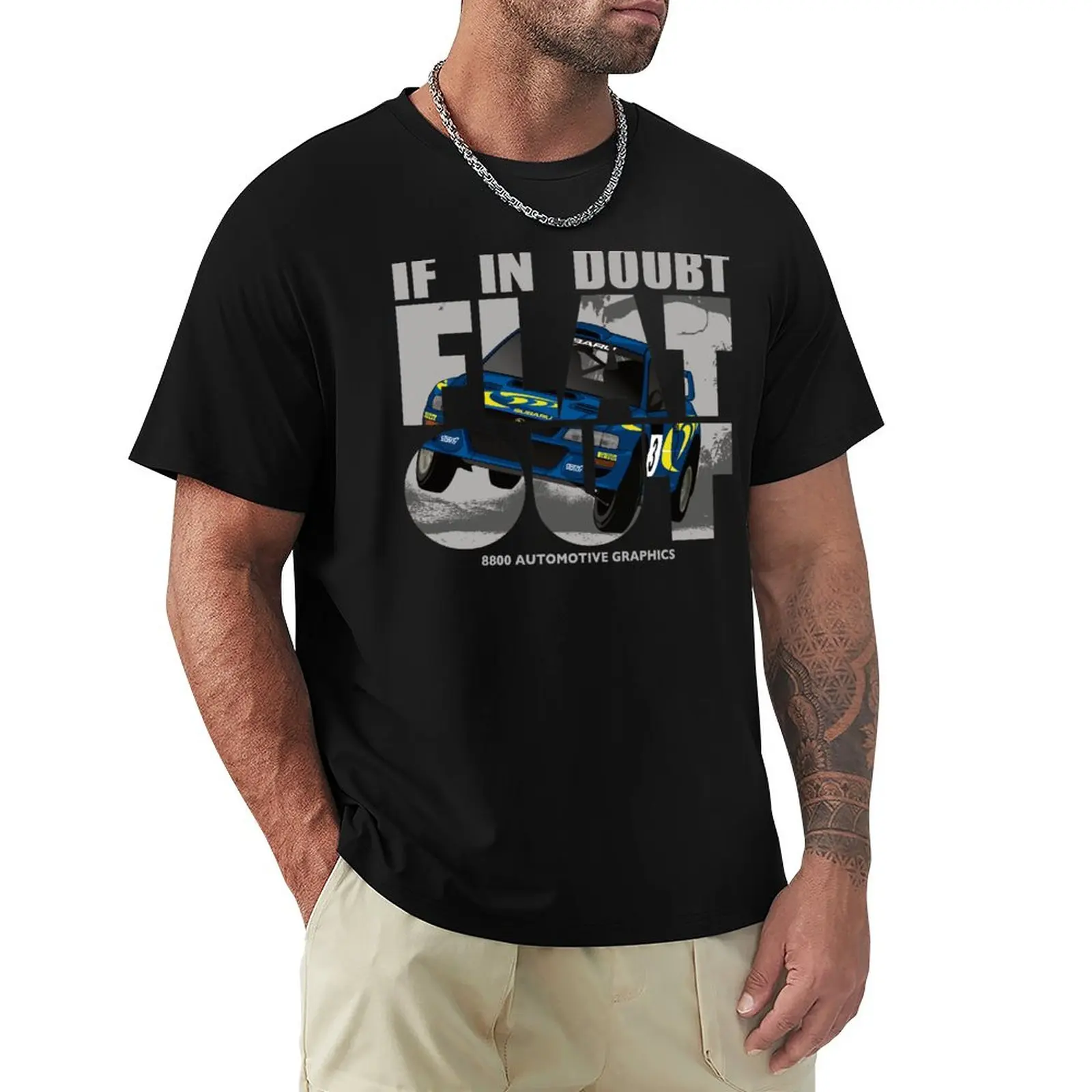 Colin McRae Tribute Flat Out T-Shirt plain t-shirt plus size t shirts man clothes Oversized t-shirt men clothing