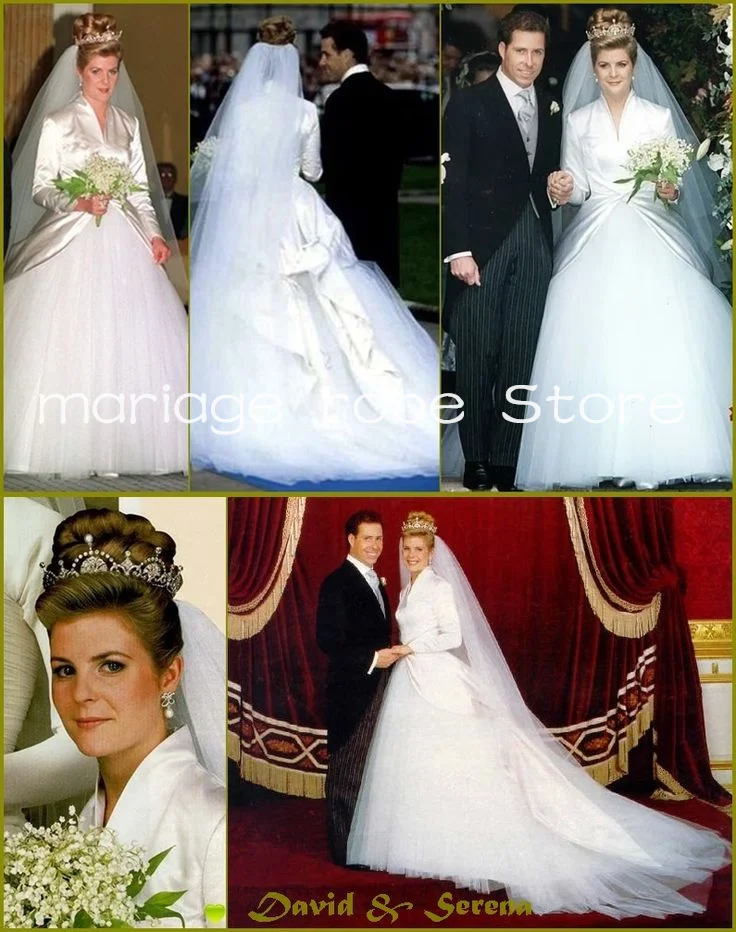 Vintage Royal Princess Wedding Dresses Retro Long Sleeve Stain Tulle Chapel Train Church Garden Bridal Gown Outfit 2025