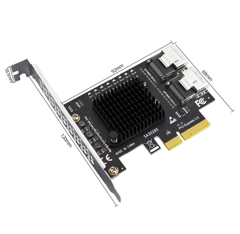Mini SAS SFF-8087 SATA 3 III 3.0 to PCI e PCI Express 3.0 Adapter Card PCI-e to SFF8087 miniSAS/SATA3.0 Hard Disk Expansion Card