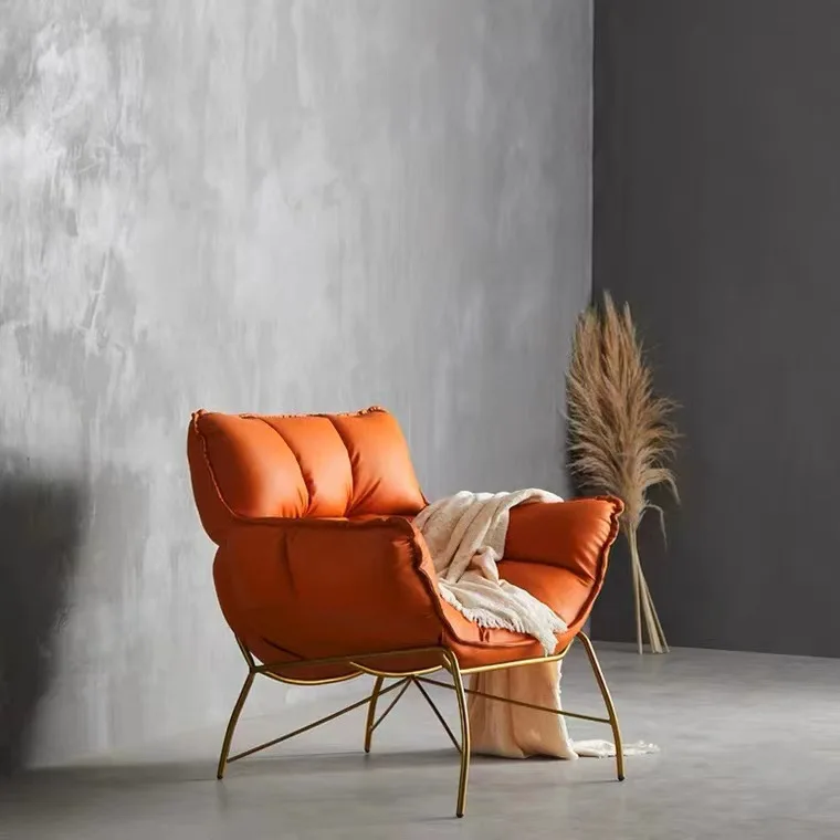 Sofá cadeira única luz luxo sala de estar varanda quarto pequeno sofá hotel cadeira lazer internet celebridade pequeno apartamento