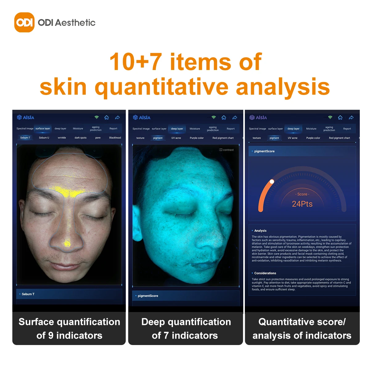 Professional Aisia 15.6Inch Big Ipad 3D Ai Digital Smart Scanner Moji Facial Skin Analyzer Face Aisia Skin Scan Analysis Machine