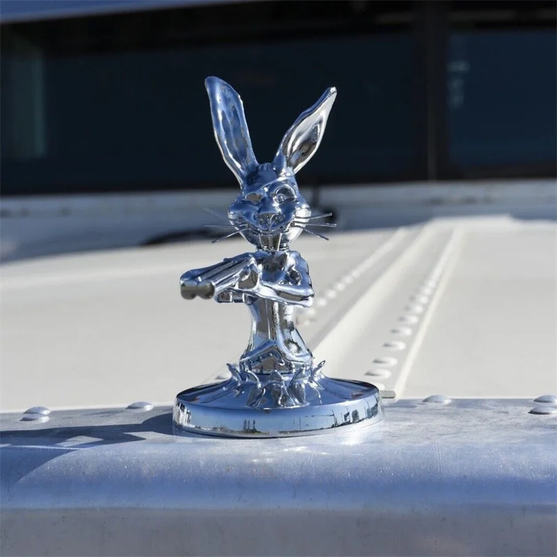 

New Shotgun Rabbit Hood Ornament SEMITRUCK Universal Hood