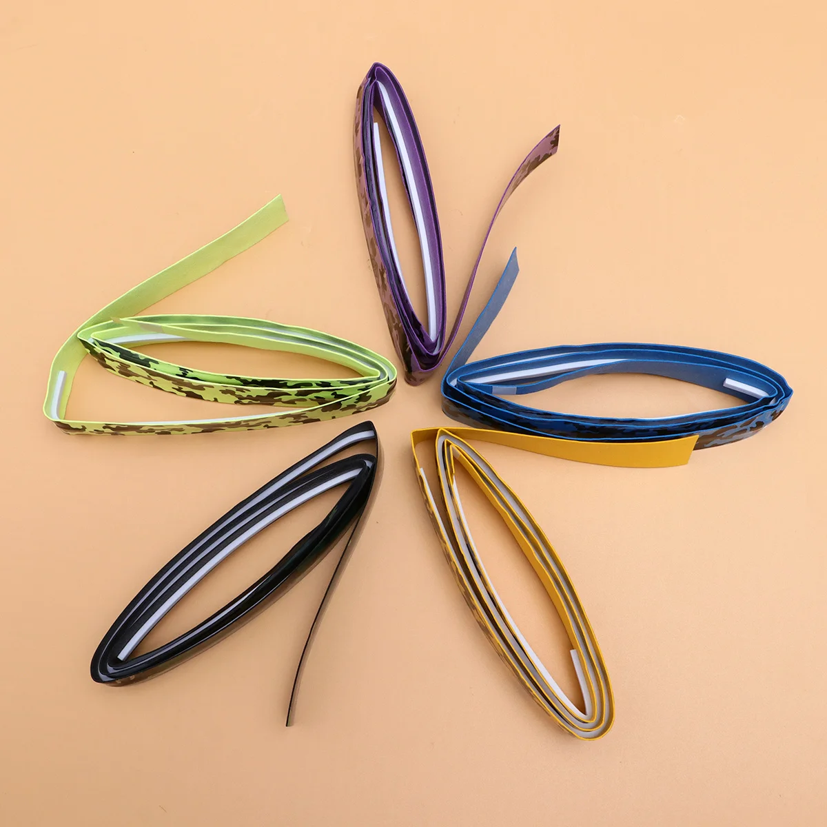 

5Pcs Badminton Racket Overgrips Anti-Slip Sweat Absorption Belt Sweatband for Tennis Fishing Rod Grip Colorful PU