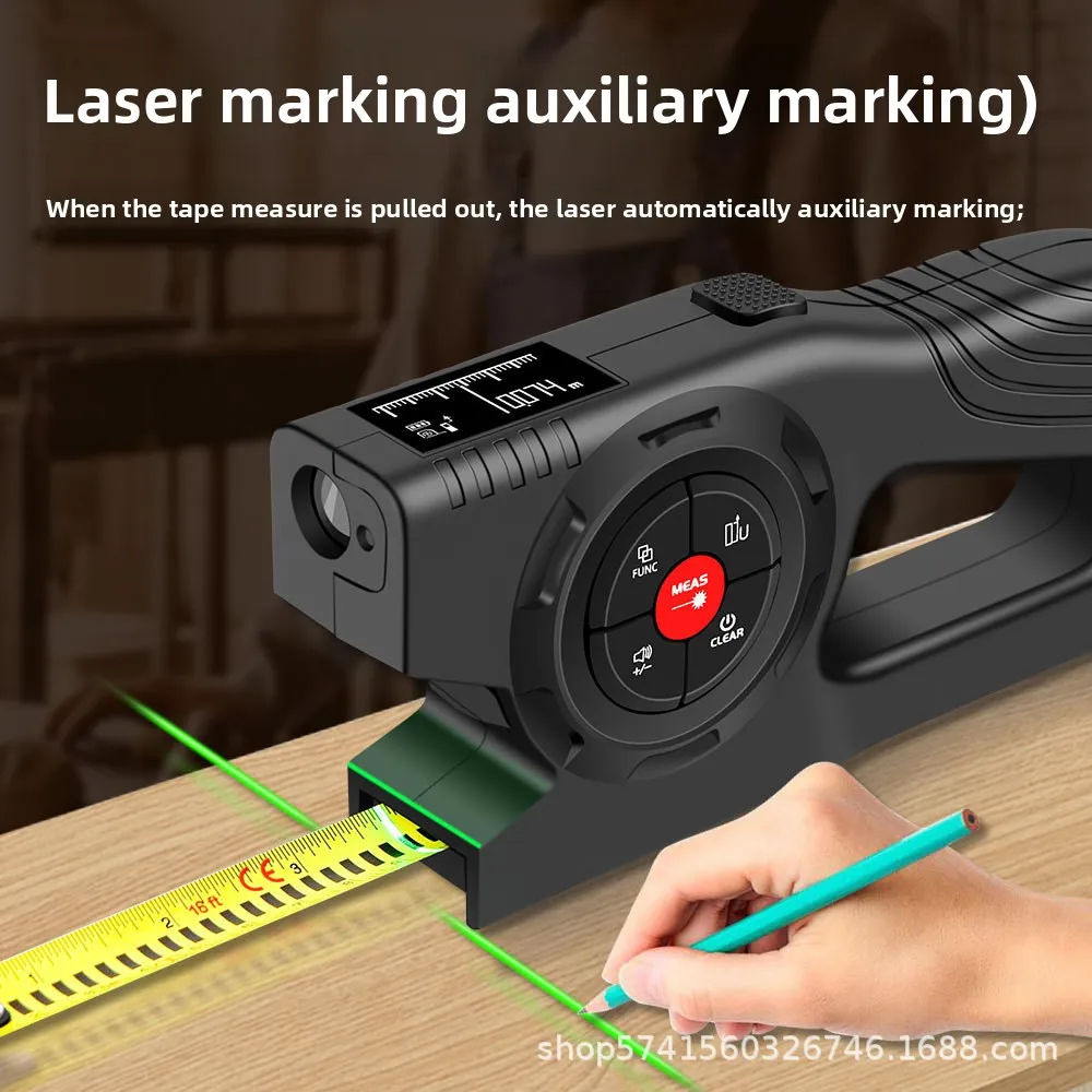 SK-TM03 3-in-1 Smart Electronic Measuring Tape Digital Laser Rangefinder Tape Measure Rechargeable Laser Rangefinders