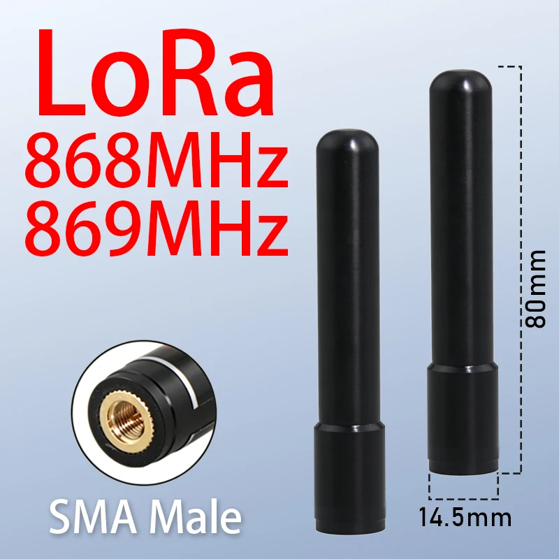 GIZONT LoRa 868MHz antenna 863-870MHz/869MHz SMA male short antenna For MeshTastic LoRaWan ESP 32 teletransmission