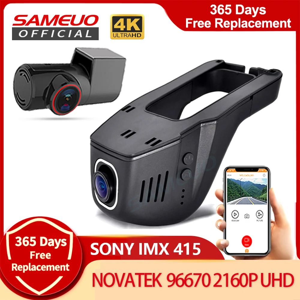 

Sameuo U680Pro Dash Cam 4K Rear View Auto Dashcam For Car Camera way 2160P Video Recorder Reverse Dvr WIFI 24H Parking Monitor