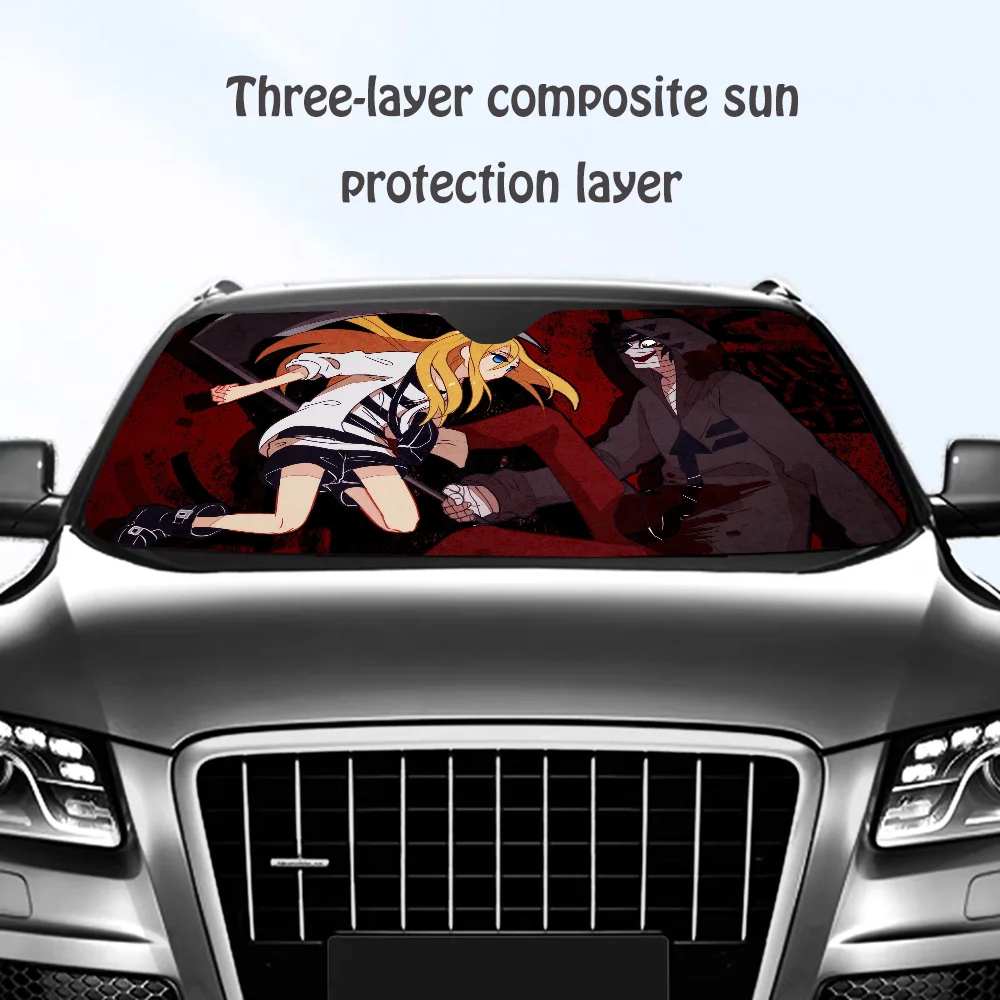 

Angel Of D-Death Car SunShade Windshield Sun Shade Personalized Picture Block UV Rays Visor Protector