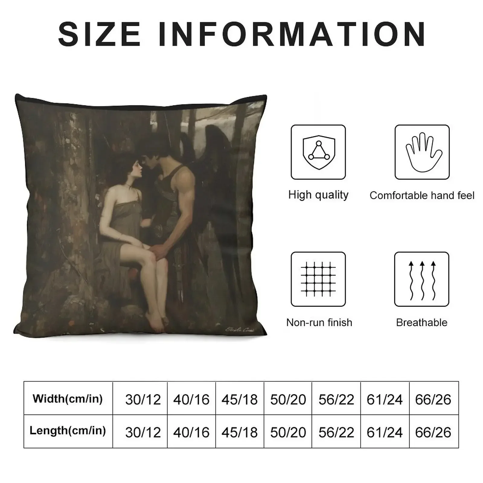 Nephilim by Emile Corsi Throw Pillow Cushion Cover Pillows Aesthetic pillow