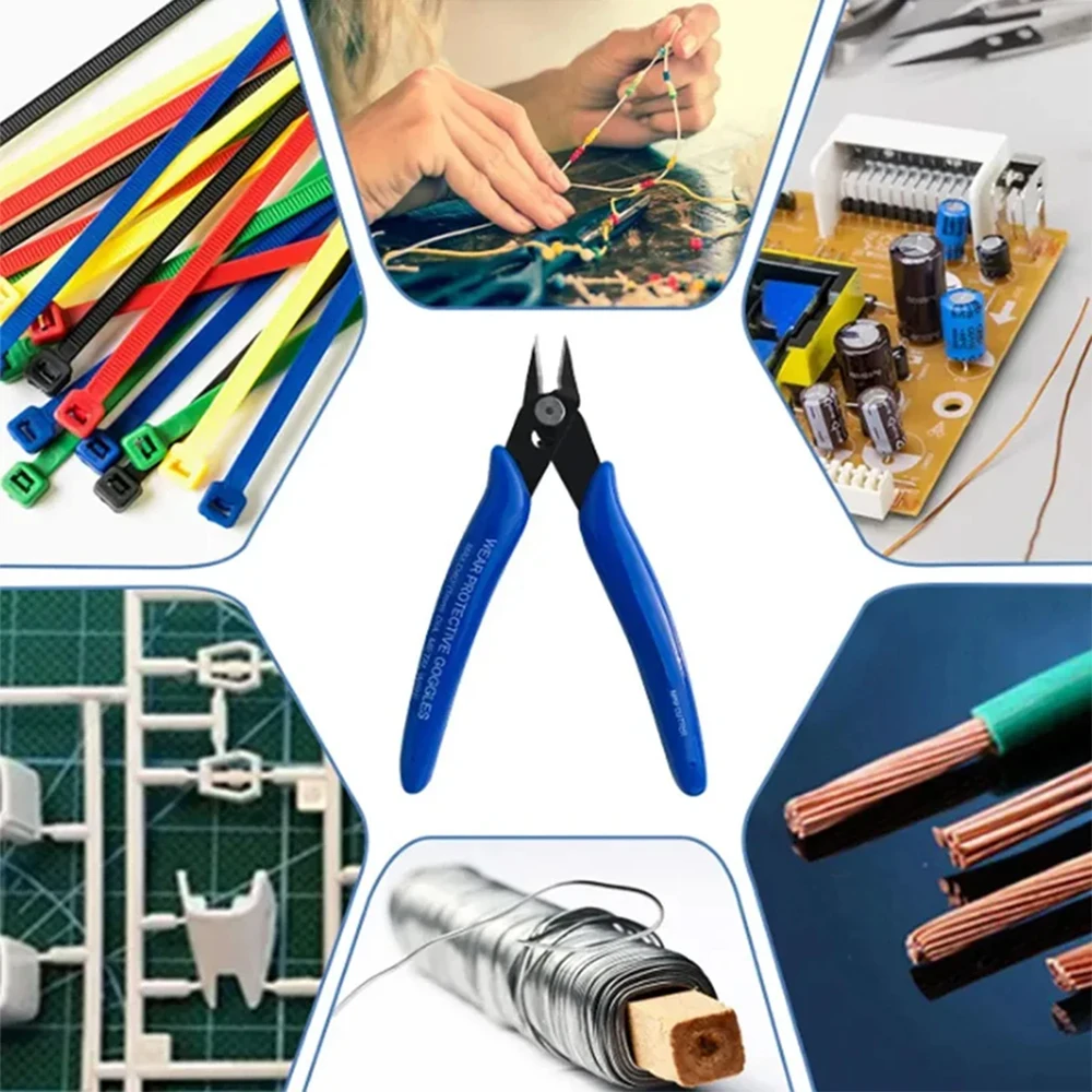 1/3/5pcs Diagonal Pliers Carbon Steel Pliers Electrical Wire Cable Cutters , Wire Snips for Electronics Soft Copper Jewelry