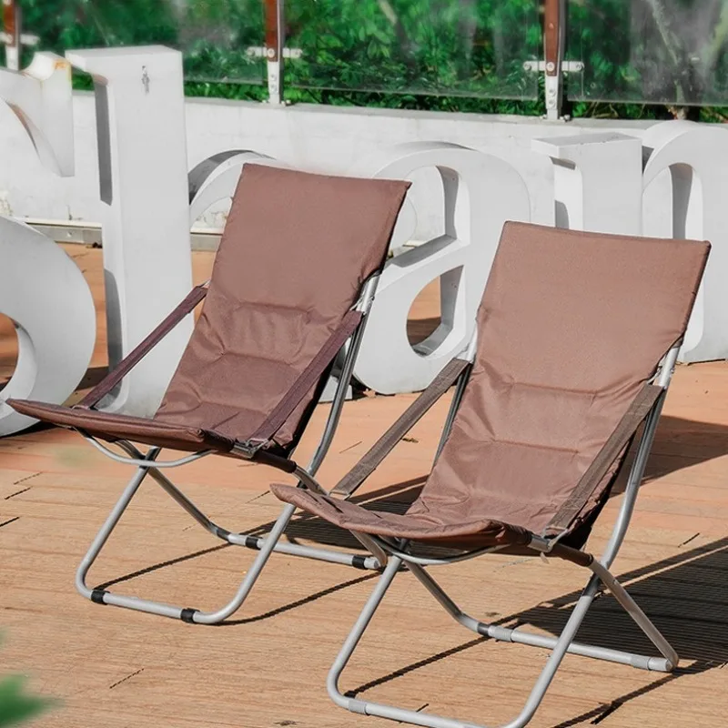

Simple Weightless Lounge Chair Household Leisure Portable Folding Chair Backrest Lightweight Balcony Chairs Furniture Equipment