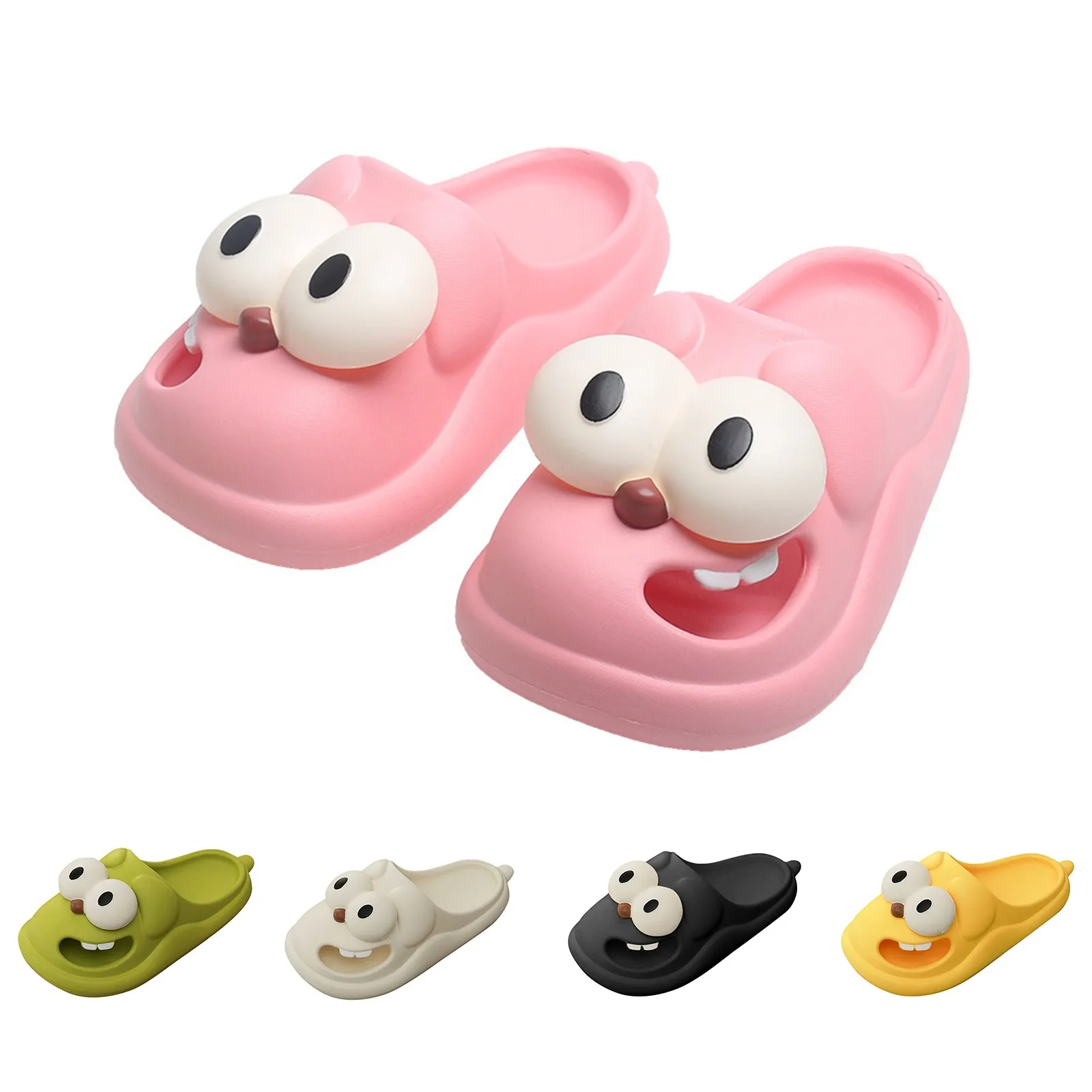 Tongue Kiss Slippers Big Eye Dog Slippers Cute Funny Big Eye Dog Fun Cartoon Package Head Eva Slippers For Women