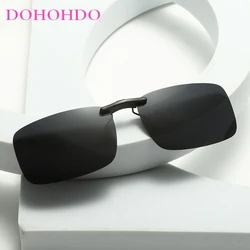 DOHOHDO 2023 New Rimless Polarized Clip On Sunglasses Women Men Sport Photochromic Glasses Anti Glare Sun Glasses Night Vision