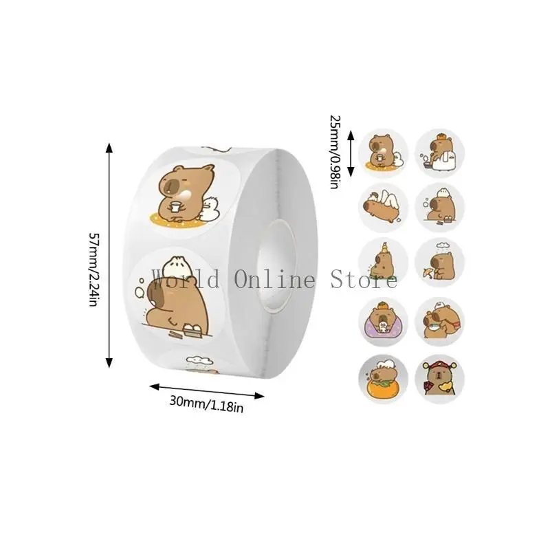 

Capybara Sticker Labels Decorative Sticker Gift Sticker Scrapbook Sticke 87HC