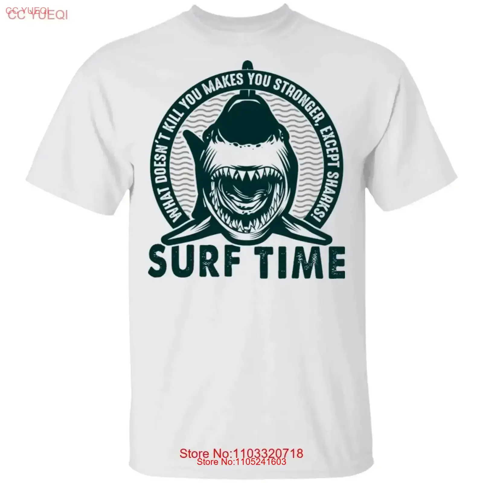 Surf Time Surfing Funny Shark T Shirt vintage Washed Versatile Soft streetwear Stylish designer clothes Breathable Unisex