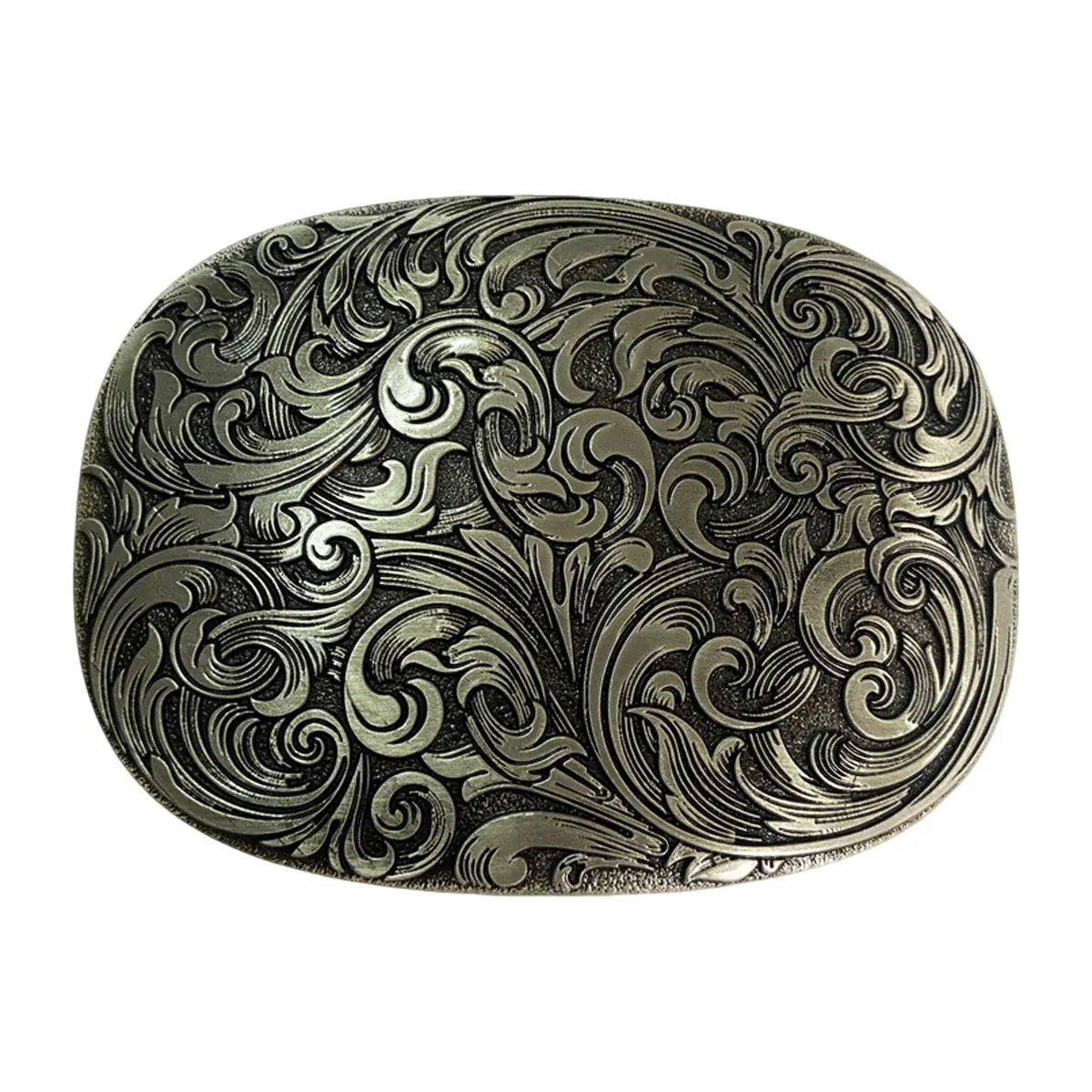 

Fashion Retro 3D Embossing Floral Pattern Style Belt Buckle for Men