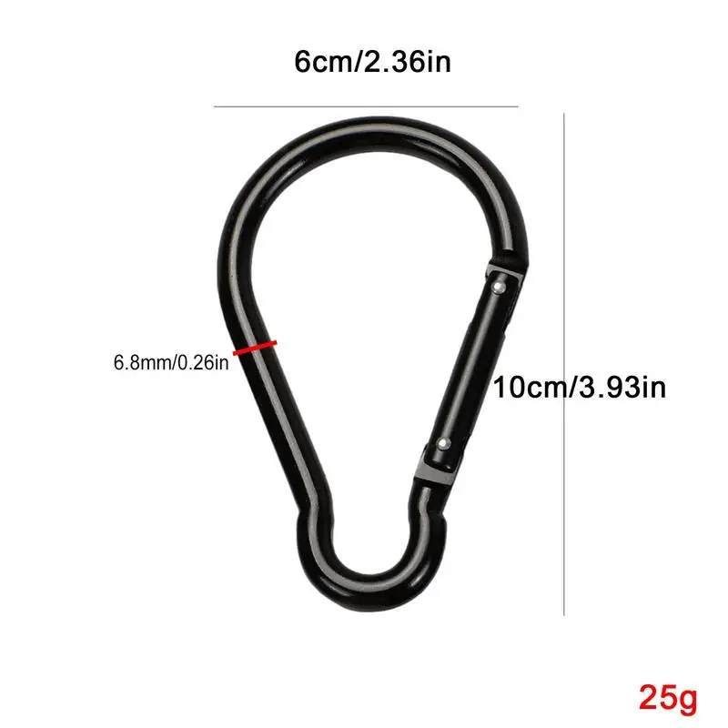 Aluminum Alloy Carabiner Hooks Gourd Shape Non-locking Design Large Hiking Camping Carabiner Quick Link Lock Ring Carabiner Hook