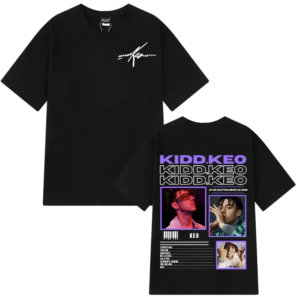 

Мужские и женские футболки Kidd Keo's Album Tour Merch, футболки в стиле хип-хоп, летние повседневные футболки с круглым вырезом из 100% чистого хлопка