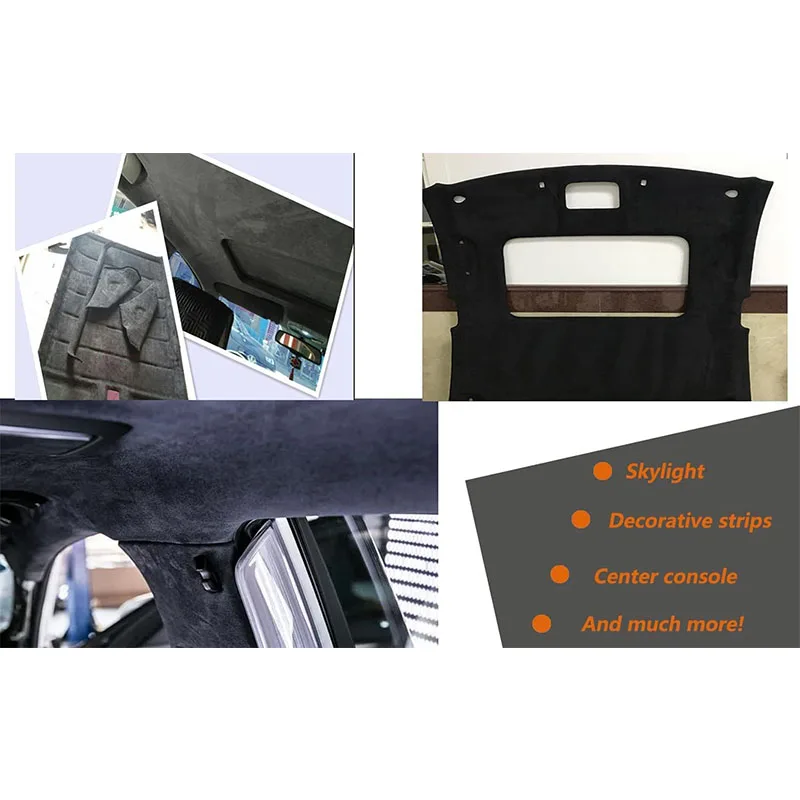 Tecido de camurça autoadesivo, microfibra, luxuoso, pelúcia, envoltório interior do carro, tecido de veludo para vitrine de joias, decoração, artesanato diy