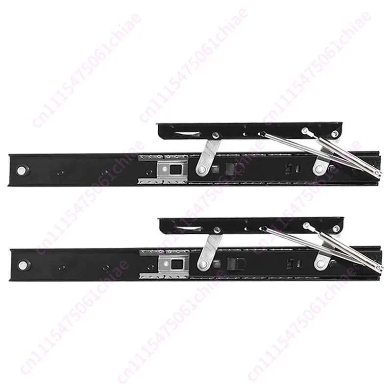 Furniture Hardware Invisible Lift Pull-out Table Slide Rail Bay Window Jump Platform Track Folding Desktop Guide for Dining Tabl